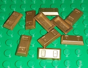 *NEW* Lego Gold Bar Metallic Ingot  Bulk Money Treasure for Figures - 10 pcs - Picture 1 of 7
