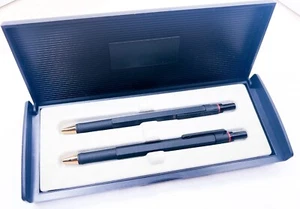 NOS Rotring newton Gold Black 2pcs Mechanical Pencil 0.5 0.7 Double Push W box - Picture 1 of 6