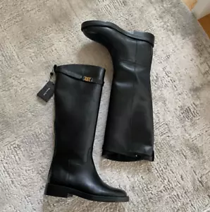 MASSIMO DUTTI BLACK RIDING-STYLE BOOTS ALL SIZES REF.1052/250 - Picture 1 of 7