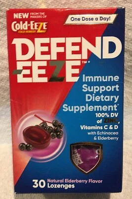 Cold-EEZE Defend-EEZE Apoyo Inmunológico 30 Pastillas Sabor Granada Natural (1) Foto 1 de 2