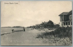 CLINTON BEACH CT ANTIKE POSTKARTE  - Bild 1 von 2