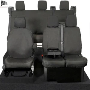 Ford Transit Custom Dciv Van Front & Rear Seat Covers (2013-2023) Black 102 131 - Picture 1 of 24