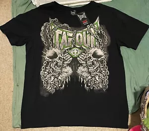 Tapout UFC T-Shirt VINTAGE Y2K 2000s Skull Gothic Pattern Print - SIZE XL - BNWT - Picture 1 of 5
