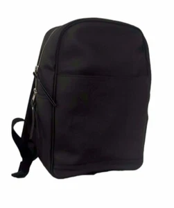 Bolongaro Trevor Black Genuine Leather Embossed Unisex Backpack Rucksack - Picture 1 of 10