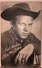 STEVE MCQUEEN BLACK AND WHITE PHOTO ARCADE CARD 1960s *AS IS  SEE SCANS *