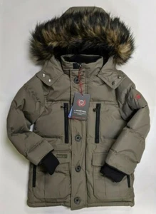 J. Whistler Base Camp Jacket with Removeable Faux Fur [Kid Size 7, Khaki, P2307] - Picture 1 of 7
