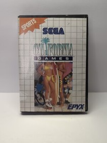 Authentic SEGA California Games BLUE LABEL Sega Master System NO MANNY TESTED US