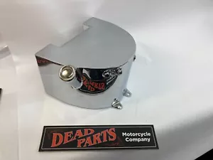 Tanque de aceite Harley cromo personalizado LG capacidad herradura nuevo aspecto - Imagen 1 de 7