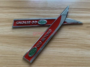 2x rote Metal Edition Kotflügelabzeichen – Original Land Rover Embleme - Picture 1 of 6