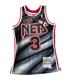 Camiseta deportiva pequeña Mitchell Ness Swingman 1990 Drazen Petrovic New Jersey Nets #3 nueva con etiquetas - Imagen 1 de 3