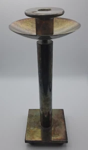 1980s Postmodern Silverplate Candlestick by Richard Meier for Swid Powell, Italy - Picture 1 of 6