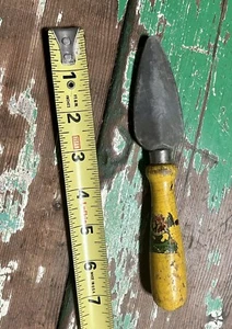 Vintage Yellow Wood Handled Knife Sharpener No 66 Chief Indian - Picture 1 of 5
