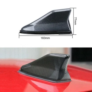 Fin Roof Antenna Carbon Fiber Shark Radio FM/AM Antena Cover Car Accessories - Picture 1 of 14