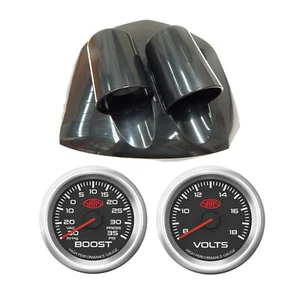 SAAS Clip In Dual Gauge Dash Pod Black Series 3 Boost Volts for Falcon FG S1 All - Picture 1 of 11