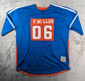 Vintage P Miller Shirt Mens Size XXXL Blue Full Zip Jersey Streetwear Hip Hop - Picture 1 of 14