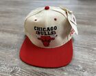 NEW Chicago Bulls NBA Starter 100% Wool CREAM Snapback Hat VTG 90s The Natural
