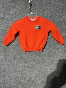 Boys Lacoste Crew Neck Sweater Orange Gator Cotton Wool Blend sz 5 - Picture 1 of 7
