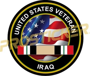 ProSticker 1127 (One) 4" US Veteran IRAQ Flag Decal Sticker - Picture 1 of 1