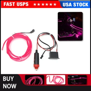 Luces LED de neón interiores de coche de 16 pies decoración atmósfera El cable cadena lámpara rosa 12 V - Imagen 1 de 20