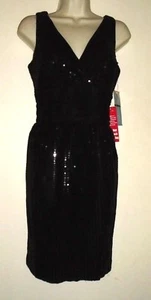 Hermoso Vestido Negro Lentebrilla Cóctel Fiesta Bodas Noche Sexy Talla 8 - Imagen 1 de 11