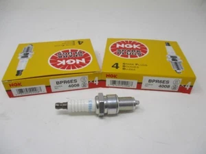 8 Genuine NGK 4008 BPR6ES Solid Spark Plugs Lawnmower - Picture 1 of 2