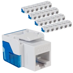 Cat5E Keystone Jack with Inline IDC No Pair Split Wiring (Easier Termination) UL - Picture 1 of 9