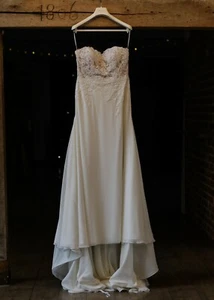 Pronovias weißes Hochzeitskleid Größe 10-12 - Bild 1 von 5