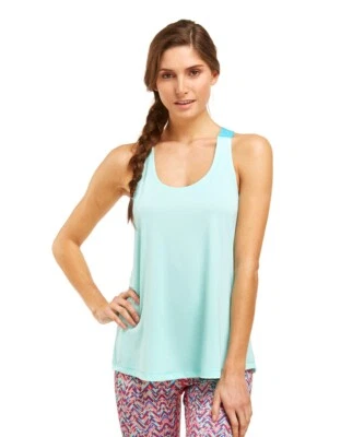 Camiseta sin mangas Soffe para mujer S drapeada trasera 1844V azul mar camiseta sin mangas Foto 1 de 3