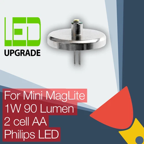 Mini MagLite LED Umbau Upgrade Birne Taschenlampe Taschenlampe 2AA Zelle LED - Bild 1 von 1