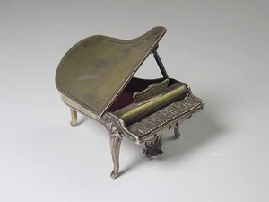 Vintage antike Miniaturmöbel Vitrinenobjekt Klavier Flügel Piano 800er Silber - Bild 1 von 9