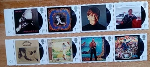 UK 2 x 4 Stamp Strips. Music Legend Sir Elton John. Record Albums. The One. - Picture 1 of 3