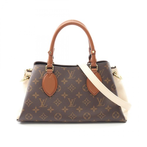 LOUIS VUITTON（LV） Borsa a mano Louis Vuitton Vandome Bb Monogram rivestita tela pelle bianca r3