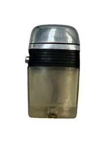 Accendino vintage Scripto Vu Golfer fascia nera senza scintilla usato non testato sport trasparente - Foto 1 di 12