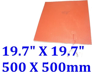 19.7" X 19.7" 500 X 500mm 1600W w/ 3M 100K 3D Printer Heatbed Plate Heating Pad - Picture 1 of 12