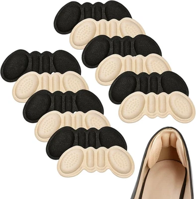 6 pares de almohadillas de talón para zapatos de mujer, empuñaduras de talón inserciones de cojín para zapatos sueltos Foto 1 de 4