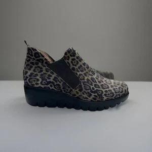 Wonders Fly Ankle Booties Leopard Animal Print Casual Women 36 6 - Picture 1 of 7
