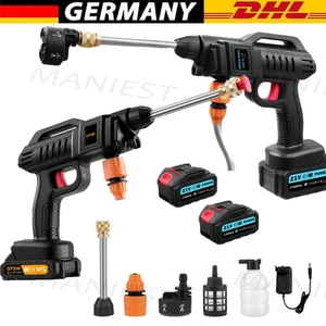 Akku Hochdruckreiniger + 2 Akkus Auto Mobiler Druckreiniger Spritzpistole - Bild 1 von 14