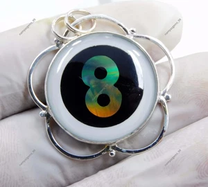 925 Sterling Silver Pendant 42 Ct Fire Monarch Opal Beautiful Pendant Gemstone - Picture 1 of 8