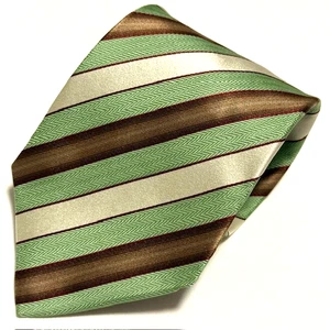 Ermenegildo Zegna Tie Regimental Stripes Luxury Stylish Preppy Dapper Elegance - Picture 1 of 21