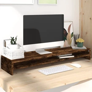VidaXL Soporte Para Monitor Roble Ahumado 100x24x13 Cm Material De Madera - Imagen 1 de 6