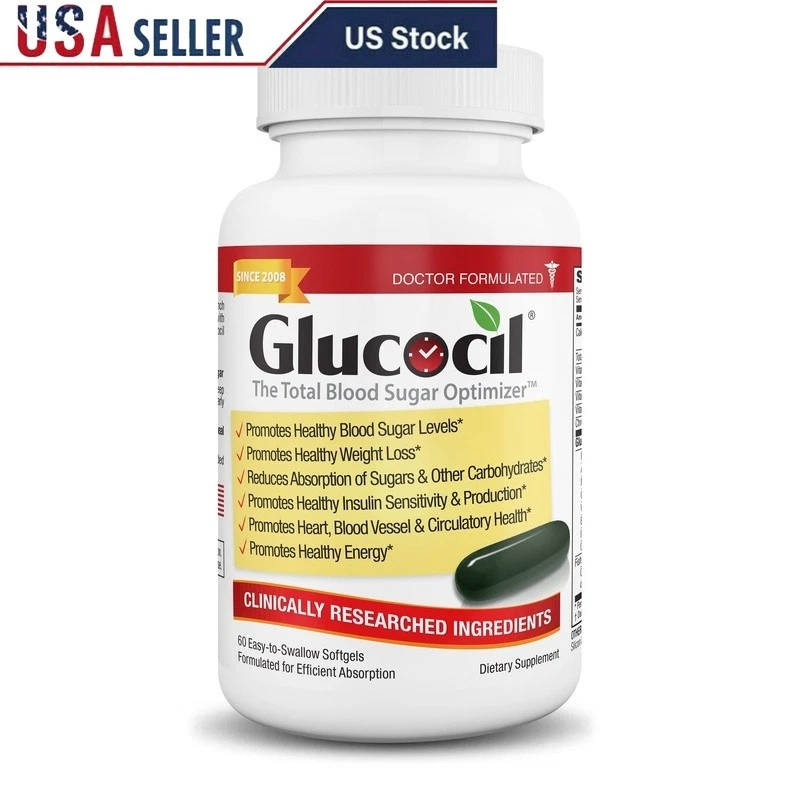 Blood Sugar Support Softgels 60 Count Dietary Supplement Healthy Energy Control Foto 1 de 4