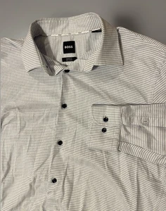Hugo Boss Men’s Business Casual Long Sleeve Button Woven Shirt 16 32/33 Large - Picture 1 of 5