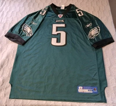Винтажная мужская футболка Philadelphia Eagles No5 Donovan McNabb Reebok зеленая на поле 54 - Изображение 1 из 4
