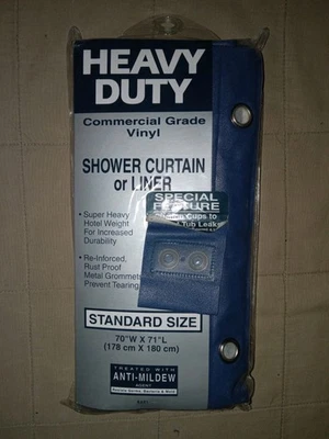 100% Vinyl Shower Curtain Liner Heavy Duty COMMERCIAL GRADE 70" x 71" Anti Mldew - Image 1 of 3