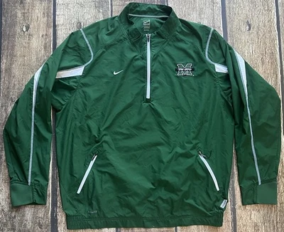 JAQUETA DE REBANHO Nike Team Nike Fit Marhsall University verde masculina grande excelente - Imagem 1 de 4