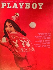 Playboy Magazine February 1961 (Girls of New York, Jazz Poll Results) NEAR MINT! - Picture 1 of 2