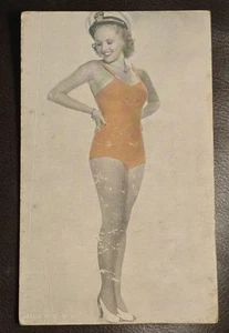 1940s Vintage Navy Pin-Up Arcade Mutoscope Girlie Card "Station "Made In USA" - Picture 1 of 3