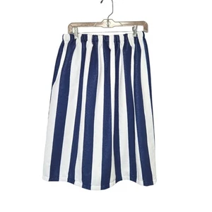 Toalla de baño Saks Fifth Avenue envolvente gancho y bucle tela de rizo a rayas azul blanco - Imagen 1 de 10