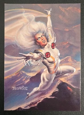 1996 MARVEL MASTERPIECES - КАРТА ДВОЙНОГО УДАРА (5 ИЗ 6) STORM / ЧЕЛОВЕК-ПАУК  - Изображение 1 из 4