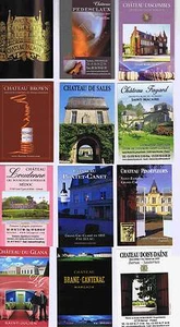 Set/12 All Different French Chateau Winery Advertising Cards - Picture 1 of 1